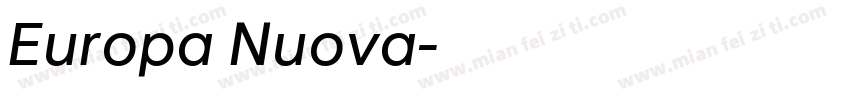 Europa Nuova字体转换
